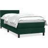 Box spring postel s matrací 80x220 cm samet [3316429] (Barva Tmavě moddrá)