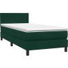 Box spring postel s matrací 80x220 cm samet [3316429] (Barva Tmavě moddrá)