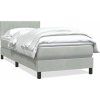 Box spring postel s matrací 80x220 cm samet [3316429] (Barva Tmavě moddrá)