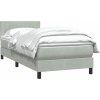 Box spring postel s matrací 80x220 cm samet [3316429] (Barva Tmavě moddrá)
