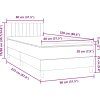 Box spring postel s matrací 80x220 cm samet [3316429] (Barva Tmavě moddrá)
