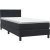 Box spring postel s matrací 80x220 cm samet [3316429] (Barva Tmavě moddrá)