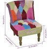 Francouzské křeslo patchwork textil [240809] (Barva Vícebarevný)