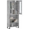 Skříň highboard 69,5 x 34 x 180 cm kompozitní dřevo [3198746] (Barva Černá)