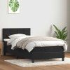 Box spring postel s matrací a LED 80x210 cm samet [3316857] (Barva Světle šedá)