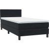 Box spring postel s matrací a LED 80x210 cm samet [3316857] (Barva Světle šedá)