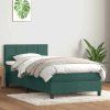 Box spring postel s matrací a LED 80x210 cm samet [3316857] (Barva Světle šedá)