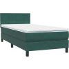 Box spring postel s matrací a LED 80x210 cm samet [3316857] (Barva Světle šedá)