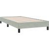 Box spring postel s matrací a LED 80x210 cm samet [3316857] (Barva Světle šedá)