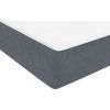 Box spring postel s matrací a LED 80x210 cm samet [3316857] (Barva Světle šedá)