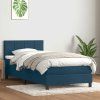 Box spring postel s matrací a LED 80x210 cm samet [3316857] (Barva Světle šedá)