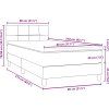 Box spring postel s matrací a LED 80x210 cm samet [3316857] (Barva Světle šedá)