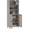 Skříň highboard 69,5 x 34 x 180 cm kompozitní dřevo [3189974] (Barva Černá)