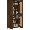 Skříň highboard 69,5 x 34 x 180 cm kompozitní dřevo [3199698] (Barva Černá)