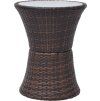 3dílný bistro set s poduškami polyratan [43111] (Barva Hnědá)