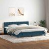 Box spring postel s matrací a LED 180x210 cm samet [3317182] (Barva Tmavě šedá)