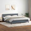 Box spring postel s matrací a LED 180x210 cm samet [3317182] (Barva Tmavě šedá)