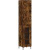 Skříň highboard 34,5x34x180 cm kompozit [3200386] (Barva Černá)