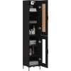 Skříň highboard 34,5x34x180 cm kompozit [3200386] (Barva Černá)