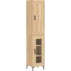 Skříň highboard 34,5x34x180 cm kompozit [3200386] (Barva Černá)
