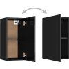 8dílný set TV skříněk dřevotříska [3078773] (Barva Černá)