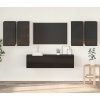 6dílný set TV skříněk kompozitní dřevo [3078784] (Barva Černá)