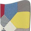 Relaxační křeslo patchwork textil [328195] (Barva Černá)