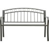 Zahradní lavice 125 cm ocel [312042] (Barva Šedá)
