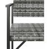 2místná zahradní lavice polyratan [364121] (Barva Černá)