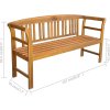 Zahradní lavice 157 cm masivní akáciové dřevo [44131] (Barva Přírodní)