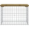 Zahradní lavice gabionový design 63x31,5x42cm masivní douglaska [834346] (Barva Tmavě hnědá)