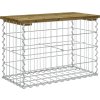 Zahradní lavice gabionový design 63x31,5x42cm masivní douglaska [834346] (Barva Tmavě hnědá)