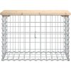 Zahradní lavice gabionový design 63x31,5x42cm masivní douglaska [834346] (Barva Tmavě hnědá)