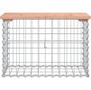 Zahradní lavice gabionový design 63x31,5x42cm masivní douglaska [834346] (Barva Tmavě hnědá)