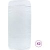 Plážové osušky 2 ks královsky 60 x 135 cm textil 400 GSM [362669] (Barva Bílá)