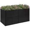 Zahradní truhlík 157 x 80 x 80 cm polyratan [319174] (Barva Černá)