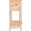 Truhlík s policí 111,5 x 34,5 x 81 cm masivní borové dřevo [823766] (Barva Přírodní)