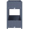 Vyvýšený záhon 120 x 40 x 71 cm polypropylen [310407] (Barva Modro-šedá)