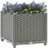 Vyvýšený záhon 40 x 40 x 38 cm polypropylen [153293] (Barva Světle šedá)