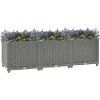 Vyvýšený záhon 120 x 40 x 38 cm polypropylen [316532] (Barva Černá)