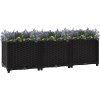 Vyvýšený záhon 120 x 40 x 38 cm polypropylen [316532] (Barva Černá)