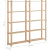 Úložný regál s 5 policemi 170 x 28,5 x 170 cm masivní borovice [327319] (Barva Přírodní)