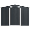 Zahradní domek 257 x 580 x 181 cm kovový [143353] (Barva Šedá)