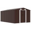 Zahradní domek 257 x 392 x 181 cm kovový [143347] (Barva Hnědá)