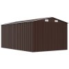 Zahradní domek 257 x 392 x 181 cm kovový [143347] (Barva Hnědá)