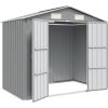 Zahradní přístřešek 205 x 129 x 183 cm pozinkovaná ocel [46298] (Barva Šedá)