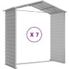 Zahradní domek 191 x 640 x 198 cm pozinkovaná ocel [3188248] (Barva Světle šedá)