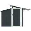 Zahradní kůlna 270 x 130 x 208,5 cm pozinkovaná ocel [316244] (Barva Antracitová)