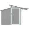 Zahradní kůlna 270 x 130 x 208,5 cm pozinkovaná ocel [316244] (Barva Antracitová)