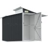 Zahradní kůlna 270 x 130 x 208,5 cm pozinkovaná ocel [316244] (Barva Antracitová)